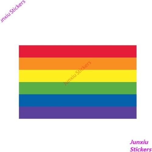 Gay Flag Rainbow Reflective Car Sticker Decals for Bumper Window Rear Windshield Laptop Other Vehicle Auto Accessories KK18*11cm