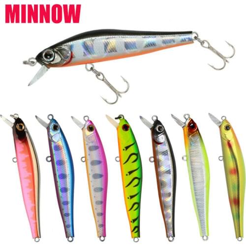 New Minnow Fishing Lure 7cm/8.5g slow jig 3D Eyes Crankbait wobbler Artificial 2X hook Hard Bait trout carp sea Fishing Tackle