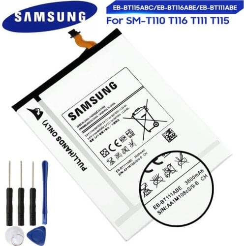 Original Samsung Galaxy T115 T116 Tablet Battery EB-BT111ABE 3600mAh For Samsung Tab 3 Lite 7.0" T115 T116 SM-T110 SM-T111