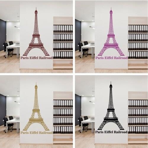 Paris Eiffel Railroad Wall Sticker Removable Wall Stickers Diy Wallpaper For Baby Kids Rooms Decor Wall Decoration