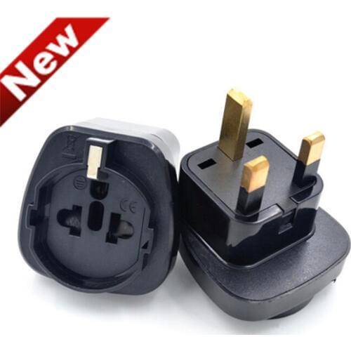 Full Copper 10A 220V CE certified embedded plug-in connector EU to UK travel plug adaptor for Switzerland Italy Brazil