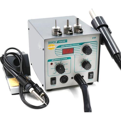 2 In 1 Original Quick 706W+ SMD BGA Rework Station Hot Air Gun Desoldering Station for Phone Repair Welding Tool
