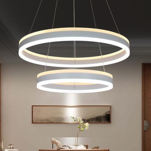 Post-modern ring up and down light LED chandelier Living Room Bedroom Study Room Lighting Fixtures Office Cafe Bar Lights