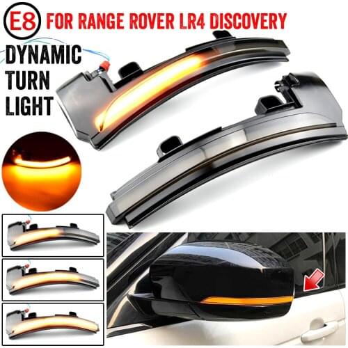 Pair LED Dynamic Side Mirror Indicator Light Turn Signal Lamp for Land Rover Evoque Discovery Sport LR4 Range MK IV 2013-2018