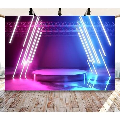 Disco Dance Show Stage Lights Photography Backdrops The Shopping Mall Celebration Decor Poster Vinyl Photo Backgrounds
