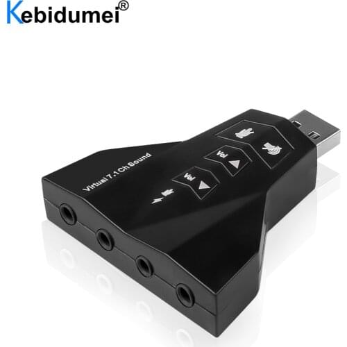 External USB Sound Card 7.1 Channel 3D Audio Sound Card Mic Adapter 3.5mm Jack Stereo Headset For Android Linux for Mac OS