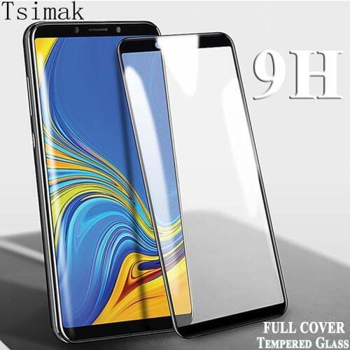 Tempered Glass For Samsung Galaxy A7 A6 Plus A8 A9 2018 A6s A8s A9s Screen Protector Full Cover Glass SM-A750F Protective Film