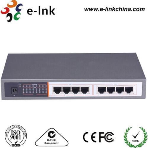 10/100/1000Mbps 8 port Unmanaged PoE Switch
