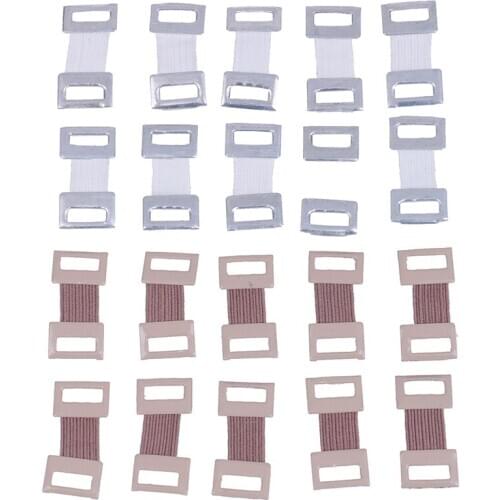 10/30Pcs Replacement Elastic Bandage Wrap Stretch Metal Clamps Hooks First Aid Kit for Sport White/Coffee Clips Fixation