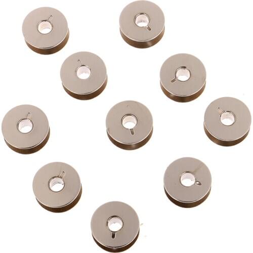 10PCS Metal Bobbins Spool Sewing Craft Tool Stainless Steel Sewing Machine Bobbins Spool for Brother Janome Singer