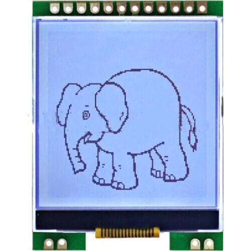 12PIN SPI 128128 LCD LCM Screen with Adapter Board ST7571 Controller 3.3V White Backlight