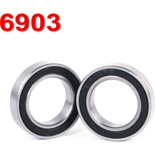 2Pcs 6903 2RS Si3N4 Hybrid Ceramic Ball Bearing Rubber Sealed 61903 17x30x7mm