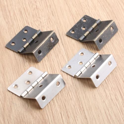 2pcs Three Fold Hinges w/screw Antique Bronze/Silver 43*17mm Cabinet Wooden Box Jewelry Gift Wine Case Cupboard Vintage Hardware