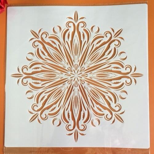 30 * 30cm Mandala Geometry DIY Layering Stencils Wall Painting Scrapbook Coloring Embossing Album Decorative Template for walls