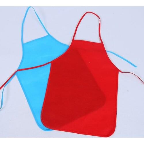 5 Colors Unisex Children Aprons Waterproof Non-Woven Fabric Painting Pinafore Kids Apron for Activities Art Painting Craft Apron