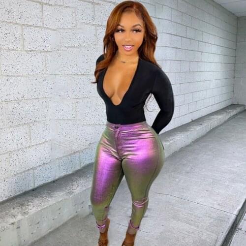 ANGLIU Women's Leather Pants