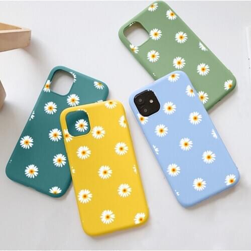 Daisy Flower Case For Oppo A9 2020 Soft TPU Case Realme 7 5 6 X7 Pro 7i C11 C15 C17 X50 F17 A92S A31 A53 A32 A52 A72 Candy Cover