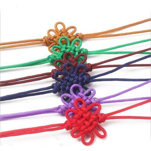 DIY Chinese Knot Pendant Tassel Fringe Nylon Thread Chinese Decorative Knot 100pcs Friend New Year Gifts Mini Tassels Craft Gold