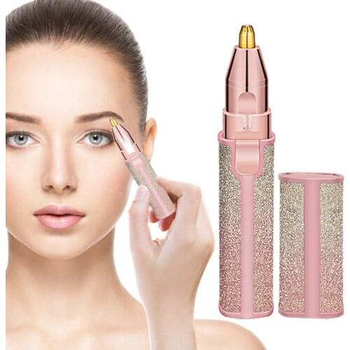 Electric Eyebrow Trimmer Portable USB Lipstick Shape Epilator Ear Nose Neck Eyebrow Trimmers Hair Removal Shaver бритва круглая