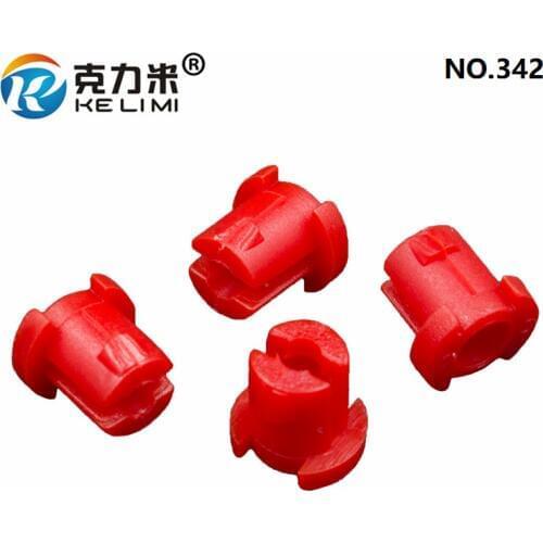 KE LI MI Fixed Door Lock Rod Hook Clips Red Plastic Retainer Car Vehicle