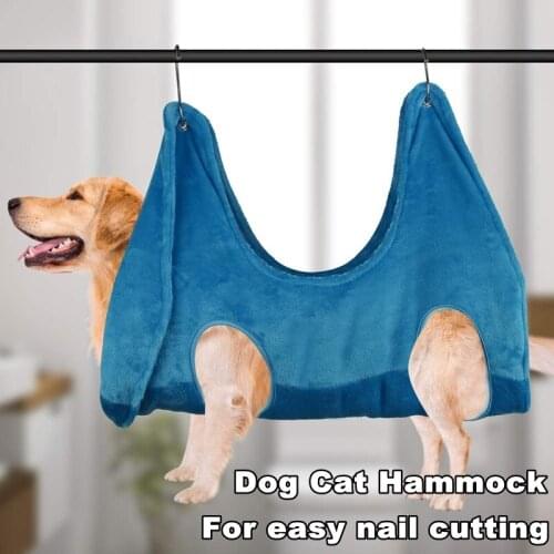 Cats Dogs Hammock to Trim Nail Clip Cutting Pet Grooming Bath Towel Washing Dry Blanket Control Puppy Restraint Bag Helper Tools