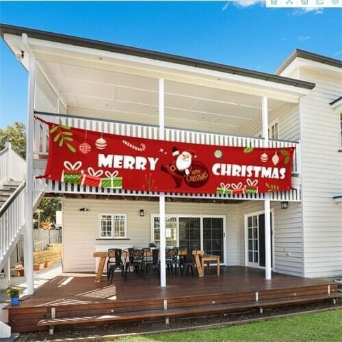 Merry Christmas Banners Christmas Decorations for Home Outdoor Hanging Garland Xmas Ornaments Navidad 2020 Happy New Year 2021