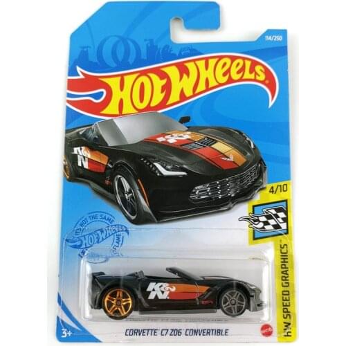 Hot Wheels 1:64 CORVETTE C7 Z06 CONVERTIBLE Edition Metal Diecast Model Cars Kids Toys Gift