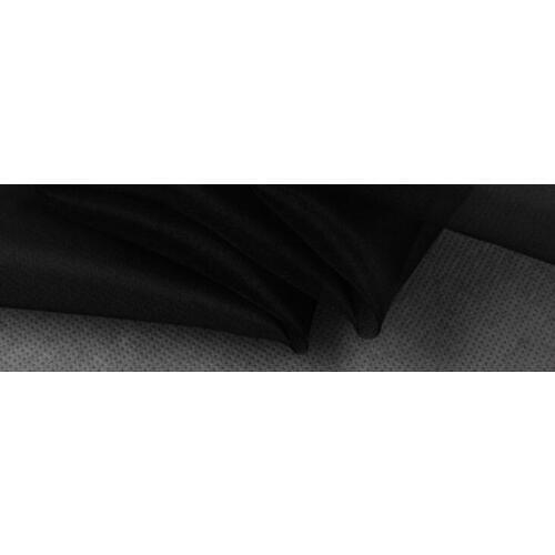 Howmay 100% pure silk fabric organza 6m/m 140cm width black 13# for costume decoration curtain