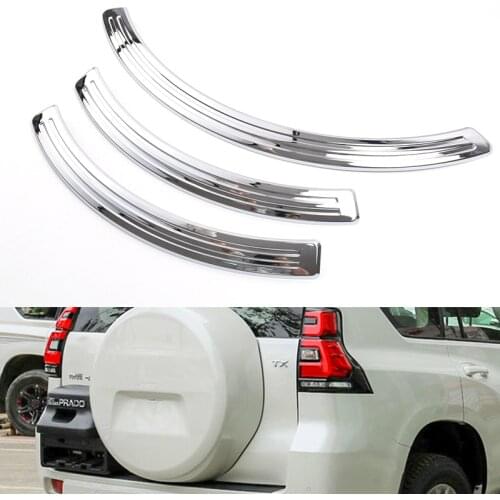 Chrome Tail Door Spare Tire Trim Cover For Toyota Land Cruiser 150 Prado LC150 FJ150 2010- 2014 2018 2019 Decoration