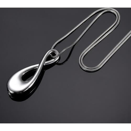 IJD9943 Infinity Love Cremation Jewelry Ashes Pendant Stainless Steel Keepsake Memorial Urn Necklace Love Pet/Family /Women/Men