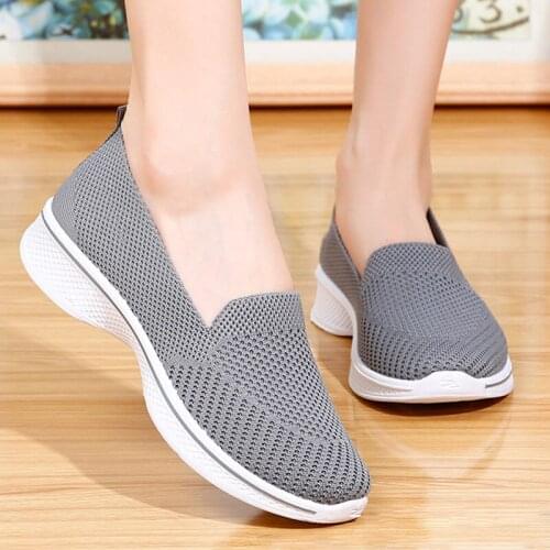 Women Sneakers Flat Mesh Breathable Casual Female Vulcanized Shoes Slip On Shallow Fashion Comfortable Concise Ladies Footwear