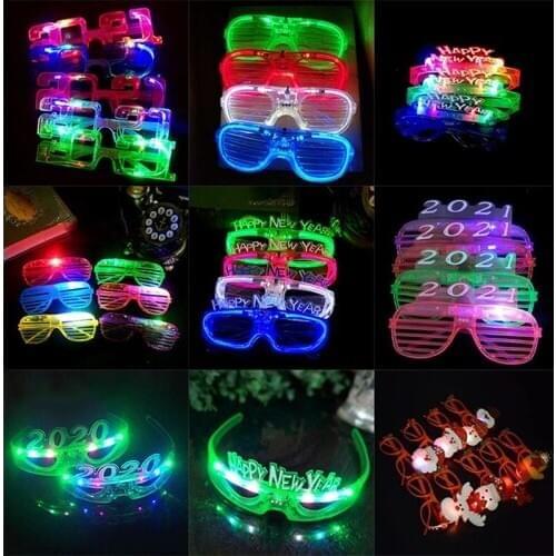 Flashing Led Glasses Luminous Light Gift Glow Headband Blinking Eye Wear Wedding Birthday Party 2021 New Year Gift