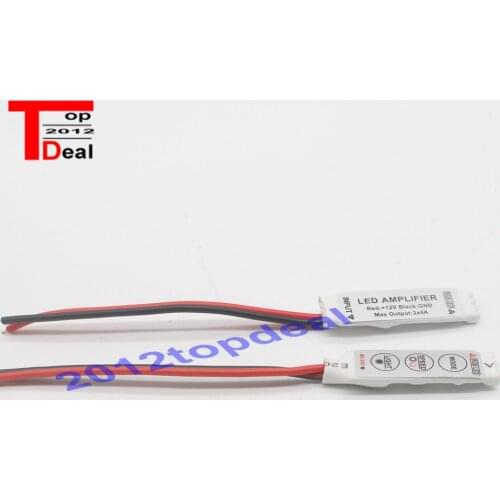 1-50pcs Mini Controller Dimmer Amplifier 12V 6A For RGB 5050/3528 LED Light Strip