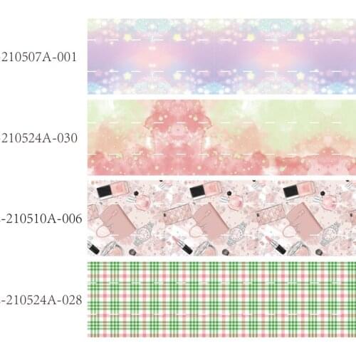 50 yards/lot) 16mm 22mm 25mm38mm ombre and plaid printed hair bows grosgrain ribbon