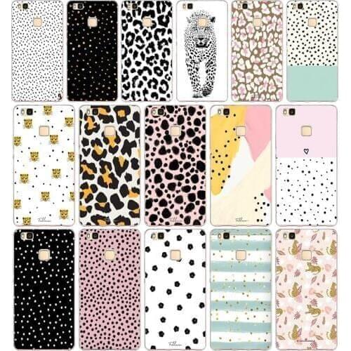 44AA Leopard print dot Soft TPU Case Cover For Huawei P8 P9 Lite 2017 Mate 10 20 Lite