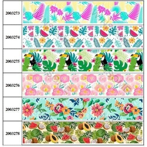 New sales 10yards different sizes small flowers pattern printed grosgrain ribbon