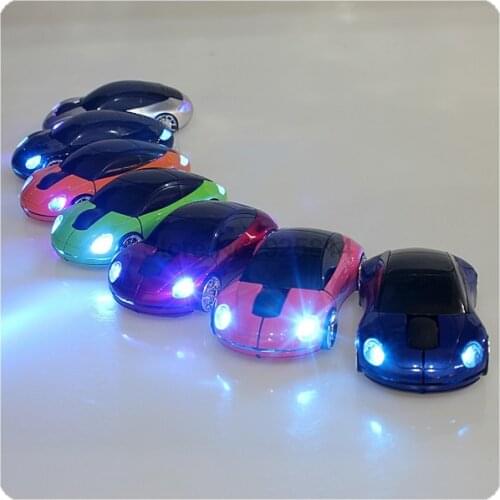By dhl or ems 500 pieces New 1600DPI 2.4G 3D Car Shape Wireless Optical Mouse &USB Receiver For Laptop PC