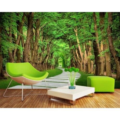 Beibehang Custom wallpaper 3d photo mural boulevard slate road living room landscape background wall paper papel de parede mural