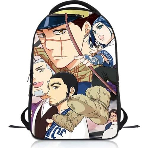 Anime Golden Kamuy Students Backpack School Bag Children Cartoon Knapsack Boys Girls Rucksack Kids Bookbag Satchel