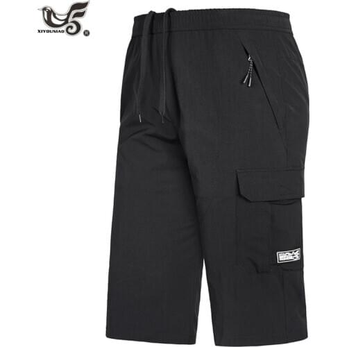 Men`s casual Quick Dry Shorts Plus Size 7XL 8XL Summer Short Man Zipper Pocket Beach joggers running Shorts Men Cropped trouser