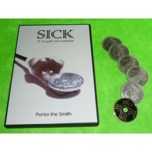 SICK By Ponta The Smith 6 Coins Set & DVD) Magic Trick,Accessories,Stage Magic Props,Close Up,Magia Toys Classic Magie