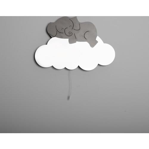 Elephant Cloud Gray Wooden Design Lighting Decorative Modern Bedroom Wall Lamps Led Light Night Light 2021 Model 010