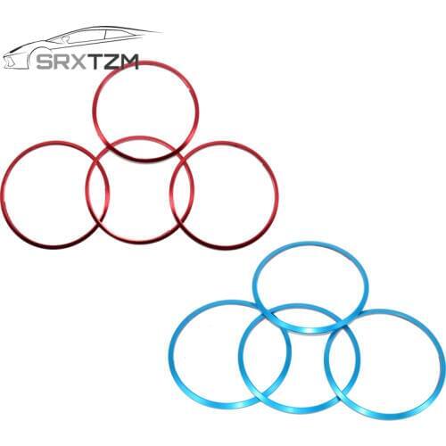 SRXTZM 4pcs Auto Wheel Hub Cover Sticker Decorative Circle Ring For BMW E39 E46 E53 E60 E61 E64 E70 E71 E85 E87 E90 E83 F10 F20