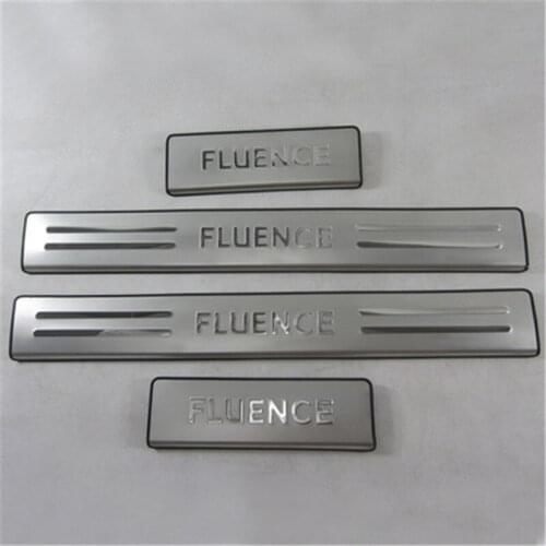 Car styling for 2011 - 2019 Renault Fluence Car accessories stainless steel Scuff Plate / Door Sill car styling