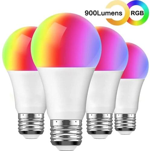 Siri Voice Control 20W RGB Smart Light Bulb Dimmable E27 B22 WiFi LED Magic Lamp Work with Alexa Google Home Or IR Control Bulb