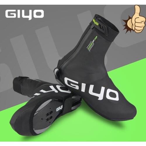GIYO Bicycle Shoes Waterproof Covers Cycling Overshoes Bike Reflective Windproof MTB Road Winter Fleece Warm Bike Lock Protector