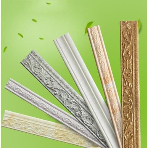 Waterproof And Moisture-proof Waist Line Stickers Color Baseboard Wall Stickers Ceiling Corridor Tv Stand Foot Line Foam Wall St