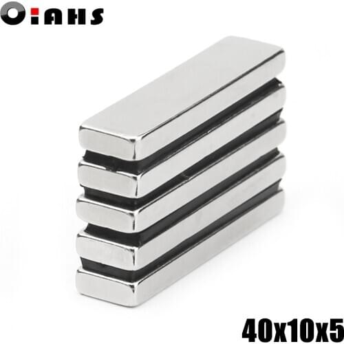 5pcs F40x10x5mm Super Powerful Strong Rare Earth Block NdFeB Magnet Neodymium N35 Magnets F40*10*5mm- Free Shipping