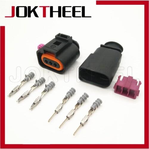 1/5/10/20 sets kit 3 Pin way male female VW Skoda Passat auto Air-Condition pressure switch Temp sensor Plug 1J0973803 1J0973703