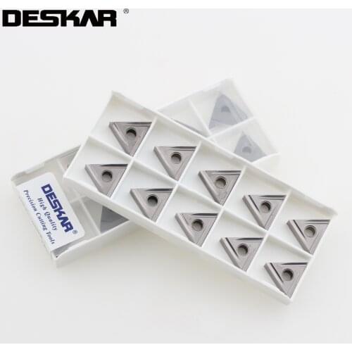 10PCS DESKAR TNGG160402R-F TNGG160402L-F TNGG160404R-F TNGG160404L-F LF90 Cermet Turning Tools CNC Lathe Cutter Cutting Tool